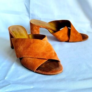 Madewell size 8 Elegant Tan Suede Women's Mules